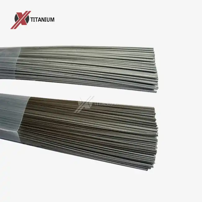 How should I test a titanium welding wire sample for bend resistance?